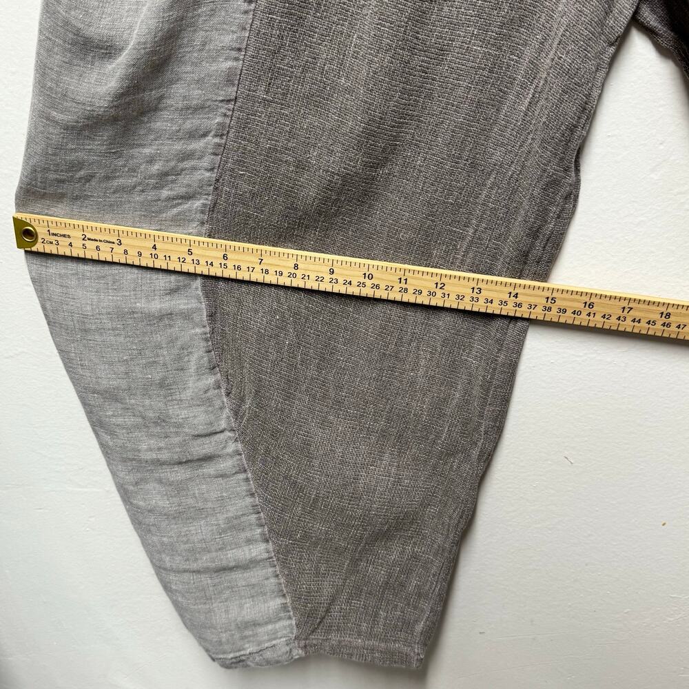 Meo Meli Italy Linen Cotton Lagenlook Balloon Pants Sz M/L Gray Elastic Waist - Picture 11 of 14